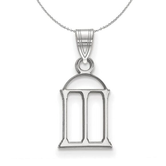 Sterling Silver U. of Georgia Small Pendant Necklace - 24 Inch